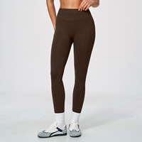 NCLAGEN Pantalon de yoga taille haute sans couture pour femme, couleur unie, effet galbant fessier, très élastique, idéal pour l'entraînement
