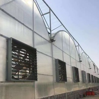 Serre commerciale multi-travées Sinok en polycarbonate, kit de couverture en plaques PC pour l'agriculture, pour légumes, fruits et fleurs