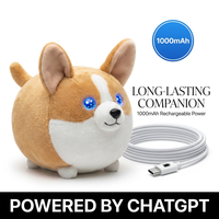 Peluche interactive Corgi ChatGPT, réactive au toucher, avec LED clignotantes, multilingue, support de chat quotidien, ODM, vente en gros, Cuteyeah AL171