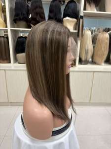 Wholesale Chinese Hair HD <b>Lace</b> Front Wigs Virgin Pre Plucked Natural Hairline Glueless Transparent <b>Lace</b> Breathable <b>Elastic</b> Small - Product Image 4