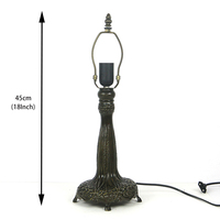 Lampe de table en verre teinté LongHuiJing de 12 pouces, abat-jour rose, base en alliage de zinc, E26 E27 110-220V, lampe de lecture vintage