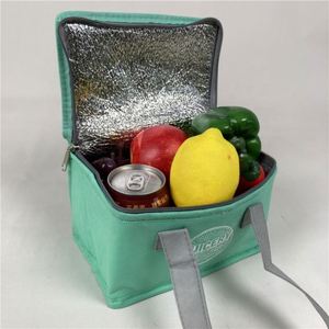 กระเป๋าใส่อาหารกลางวันทำจากโพลีเอสเตอร์หุ้มฉนวนผ้าขี้ผึ้งเก็บความร้อนแบบมีตัวอักษรหวายกระเป๋าทำงานปิกนิกสำนักงาน - Product Image 2