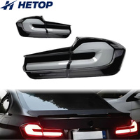 Luces Traseras HETOP F30 2012-2018, Blancas Claras, Actualización F80 F35 Serie 3 M3, Luz Trasera LED DRL, Señal de Freno, Edición Venom para BMW