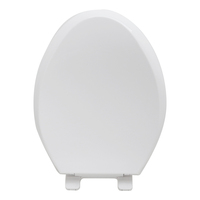 Siège de toilette thermostatique en PP à fixation supérieure, charnière à dégagement rapide, chauffage électronique, forme allongée en U, couvercle intelligent à fermeture douce