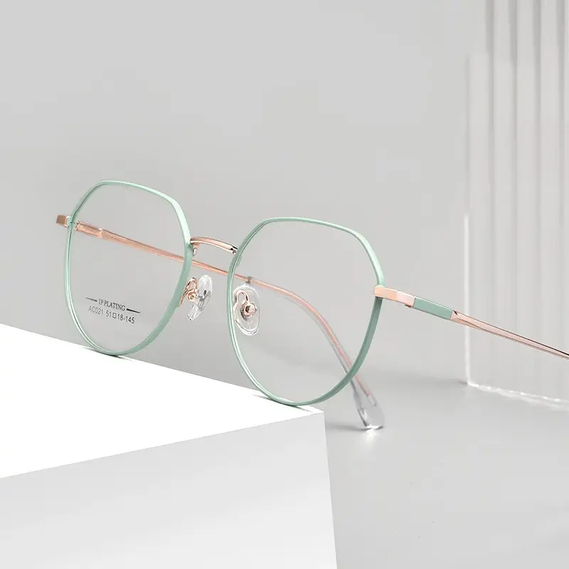 Óculos anti-luz azul para miopia, óculos redondos de metal com proteção para os olhos, óculos anti-radiação para computador, mais vendidos