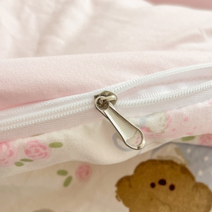 Nuovo Set di Biancheria da Letto in Cotone Lavato di Grado A con Ricamo Applicato, Copripiumino e Lenzuola Delicati sulla Pelle <span class=keywords><strong>per</strong></span> Casa e Dormitori - Product Image 6