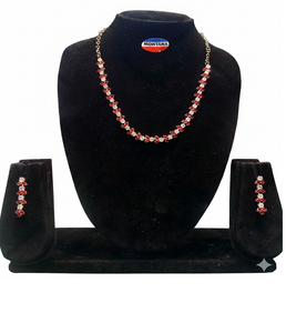 Ensemble collier et boucles d'oreilles élégant en acier inoxydable vintage pour femmes, bijoux scintillants tendance pour mariage, soirée, événements - Product Image 2