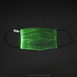 De polvo de Música El cable luminoso Festival de fibra óptica de neón fiesta Rave <span class=keywords><strong>cara</strong></span> sonido activado <span class=keywords><strong>Led</strong></span> de luz máscara - Product Image 1