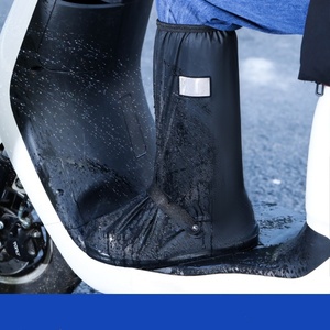 Bottes de pluie hautes pour moto, imperméables, réfléchissantes, antidérapantes, accessoires de protection réutilisables pour moto, vélo et cyclisme - Product Image 3