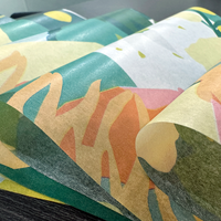 Papel Kraft Estampado Personalizado al por Mayor WELLSPRING, Rollo de Papel Artístico con Logotipo Impreso, Papel Blanco con Relieve para Impresión y Envoltura