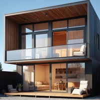Villa conteneur modulaire à double étage, style luxueux, installation rapide, pour studio loft conteneur design