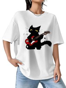 T-shirts pour femmes en polyester respirant, vintage, lourd, à motif personnalisé, décontracté, surdimensionné, à séchage rapide, personnalisé - Product Image 4