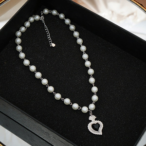 Collar con Colgante de Corazón al Estilo de Song Yan, Cadena de Clavícula de Alta Gama para Otoño e Invierno, con Gema de <span class=keywords><strong>Amor</strong></span> - Product Image 2