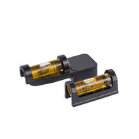 2 niveaux à bulle magnétiques verts personnalisés, mini type, base en plastique ABS, niveau à bulle avec 2 flacons pour utilisation en machine