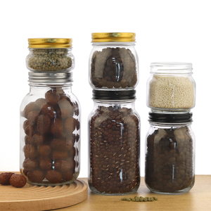 Rộng Miệng Thủy Tinh Mason Lọ <span class=keywords><strong>360Ml</strong></span> 450Ml Lưu Trữ <span class=keywords><strong>Jar</strong></span> Container Với Nắp Kim Loại Cho Dưa Đồ Ăn Nhẹ Mứt Mật Ong - Product Image 2