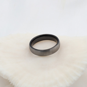 Tungsten Steel Ring <b>Brushed</b> Matte Finish Unisex Engagement Jewelry <b>Round</b> Geometric Shape Plain Design - Product Image 1