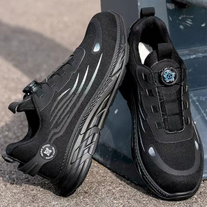 DSF55 short safe shoes <b>working</b> wear Black Mesh Gym <b>Trainer</b> Shoes Breathable Running Sneakers Packaging Size 39-46 - Product Image 3