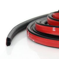Bande d'étanchéité pour fenêtre de voiture Xinhong, auto-adhésive, EPDM, à nervures plates, avec support pelable pour une étanchéité imperméable