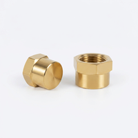 Bouchon de tuyau hexagonal femelle NPT en laiton, capuchon d'extrémité fileté NPT femelle pour l'étanchéité des conduites pneumatiques, d'eau, de gaz et d'huile
