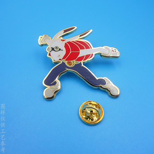 Badge en émail métallique Gundam Gz, rectangle, sans nickel, boucle papillon, cadeau publicitaire - Product Image 4