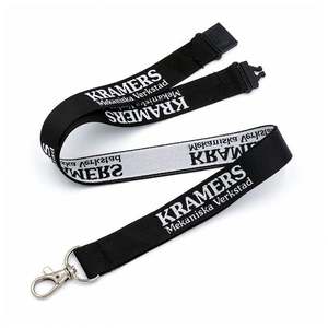 Lanière personnalisée en polyester imprimé coloré avec porte-badge rétractable, sangle de cou pour carte d'identité, lanière par sublimation sur mesure - Product Image 1