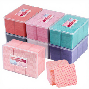 Nouveau 1080 pièces/boîte coloré UV forme de coeur professionnel en plastique Gel vernis à ongles dissolvant lingette tampons cils colle nettoyant - Product Image 3