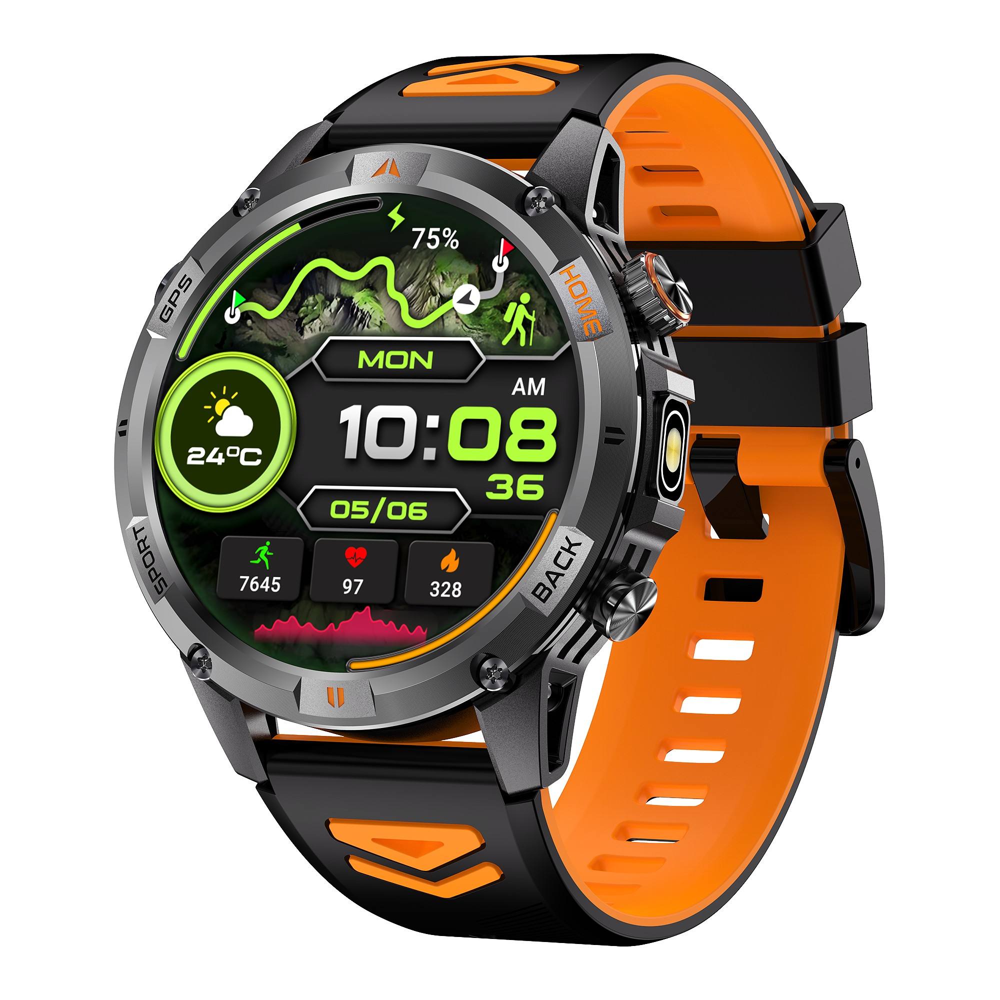 YK15 Outdoor Sports Smart Watch 2026 Heart Rate Blood Pressure Monitoring Fitness Tracker BT Call Smart Watch for Men