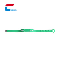 Pulsera de Silicona NFC Ajustable, Pulsera Inteligente Programable con Código QR para Parques Acuáticos, Piscinas y Saunas