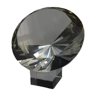 Creative Office Decor Ornaments Machine Cut Transparent Diamond Crystal Paperweight