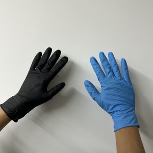 Industrial Heavy Duty 8mil M 8.0g Diamond <strong>Grip</strong> Texture Durable Thick <strong>Green</strong> Black Blue Orange Disposable Nitrile <strong>Gloves</strong> - Product Image 5