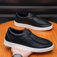 Chaussures de sport décontractées blanches simples pour hommes, baskets de course blanches et noires, chaussures de skate décontractées
