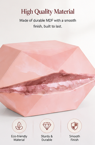 Pink Geometric Jewelry <b>Storage</b> Box with Drawers Large Capacity Makeup Organizer for Necklace <b>Ring</b> Earrings and Accessories - Product Image 6