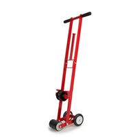 JH-Mech Applicateur de ruban de marquage au sol métallique avec poignée ergonomique et double roues auxiliaires pour un usage facile