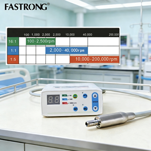 <span class=keywords><strong>มอเตอร์</strong></span>ไฟฟ้าไร้แปรงสำหรับงานทันตกรรม พร้อมด้ามจับไฟเบอร์ออปติกแบบ E พร้อมระบบฉีดภายใน ใช้ได้กับหัวต่อแบบ 1:1/1:5 - Product Image 5