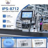 Máquina de Codificación por Inyección de Tinta Térmica IPS-8712 de Fácil Operación, Codificador de Fechas, Máquina de Impresión de Códigos QR y Fechas