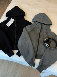 Giacca Sportiva Casual da Donna L-u-l-u, <span class=keywords><strong>Felpa</strong></span> Primaverile Traspirante <span class=keywords><strong>con</strong></span> Zip e Cappuccio, Fodera Ricamata, Top da Yoga - Product Image 2