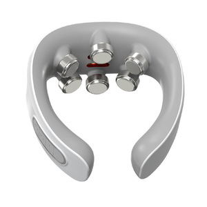 Neck Massager Pulse Vibration <b>Heating</b> Therapy <b>USB</b> Rechargeable For Home And Commercial Use White - Product Image 1