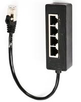 Câble adaptateur répartiteur Ethernet LAN RJ45 mâle vers prise femelle 4 en 1
