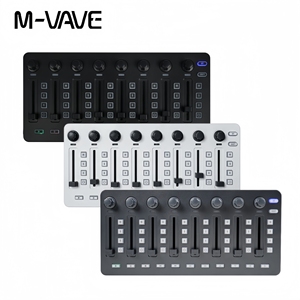 Controlador MIDI Inalámbrico M-VAVE SMC-MIXER, 43 Botones, 8 Faders, 8 Perillas, Controlador DAW Ideal <span class=keywords><strong>para</strong></span> Ableton/FL Studio/<span class=keywords><strong>Cubase</strong></span> - Product Image 1