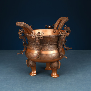Ornement artisanal en cuivre Prince Wu Ding en Bronze, pour le bureau, la maison, la décoration de bureau, cadeau de cérémonie d'ouverture - Product Image 3