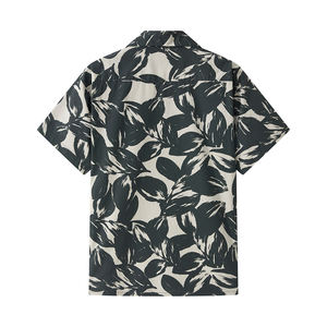 Vente en gros de chemise style vacances hawaïennes à manches courtes en coton popeline imprimée pour adultes pour la saison d'automne vêtements de vacances d'été pour hommes - Product Image 6