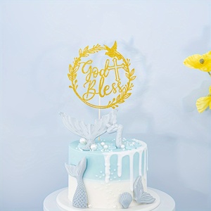 Décoration de gâteau de première <span class=keywords><strong>communion</strong></span> pour baptême religieux, baptême, fête d'anniversaire, fournitures de décoration - Product Image 2