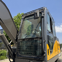 Mini-excavatrice sur roues 9,5 tonnes 100 % neuve SJ95-9M, composants essentiels du moteur et du vérin hydraulique, puissance de 58,8 kW, forte puissance de creusement