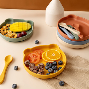 Industrie chinoise OEM, fabricant en gros, vente directe à bas prix, vaisselle mignonne, bols, assiettes, ensemble d'alimentation pour bébé en silicone pour enfants - Product Image 1