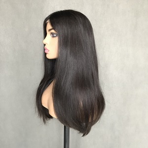 Parrucca medica in Silicone long-for da donna vera <span class=keywords><strong>capelli</strong></span> umani Remy tipo di <span class=keywords><strong>capelli</strong></span> indiani - Product Image 3