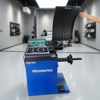 Balanceadora de Neumáticos 220V, Máquina Balanceadora de Ruedas Automática, Equipo de Balanceo de Neumáticos para Taller de Servicio de Automóviles