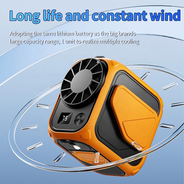 2026 Handheld Power Bank Fan with Light 4000mAh Rechargeable Portable Outdoor Work Travel Brushless Motor