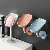 Support mural pour porte-savon avec plateau auto-drainant en PP, design serpentin incurvé, égouttoir pour salle de bain d'hôtel