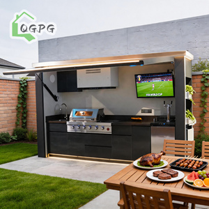 <span class=keywords><strong>Cocina</strong></span> Modular Profesional <span class=keywords><strong>de</strong></span> Acero Inoxidable 304 con Techo Retráctil Motorizado, Parrilla Integrada, Fregadero y Almacenamiento para Resort - Product Image 2