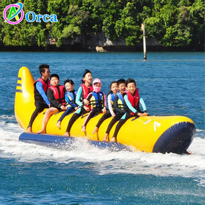 Bateau gonflable jaune en forme <span class=keywords><strong>de</strong></span> banane, requin, <span class=keywords><strong>baleine</strong></span>, bateau <span class=keywords><strong>de</strong></span> loisirs nautiques pour adultes, jeu <span class=keywords><strong>de</strong></span> sports nautiques - Product Image 1